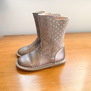 Livie and Luca Vega leather inside zip boot in dusk metallic star print